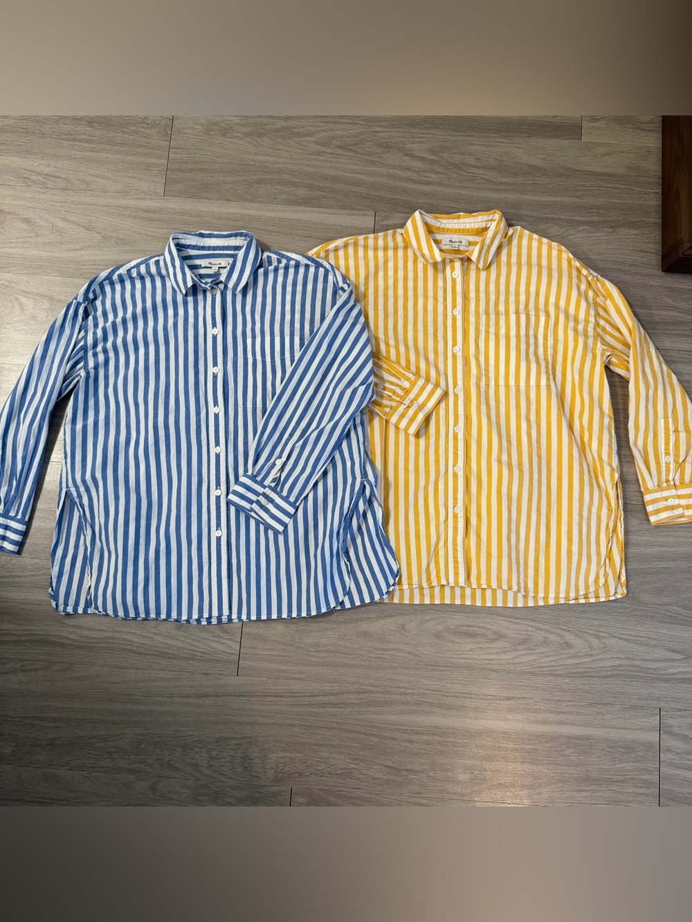 Madewell Striped Button Down Oversized Shirt, Beach, Summer Top | Women’s M